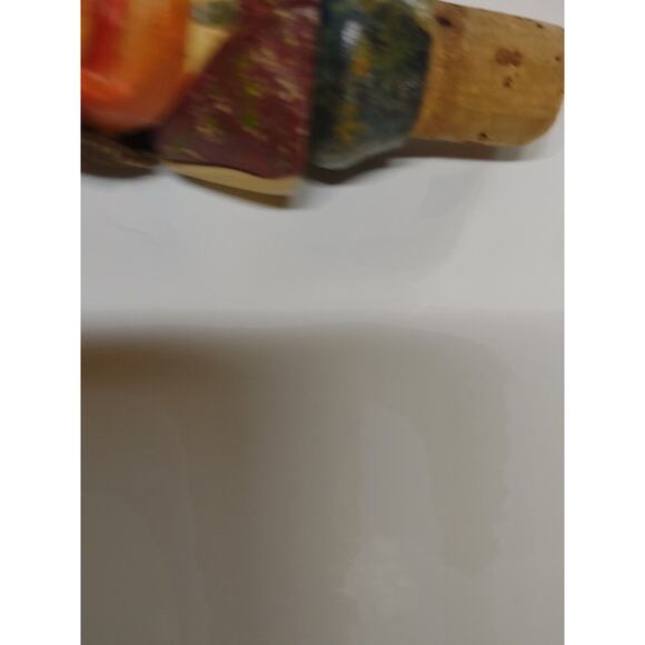 European Man In Cloth Fabric Hat Bottle Stopper Vintage Cork Barware Quirky Cute - Picture 4 of 5